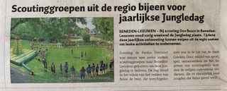 Scouting de Paulus in de krant.